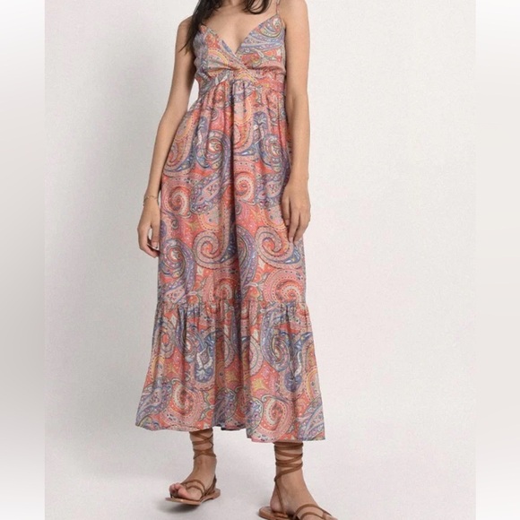 Molly Bracken NWT ISABELLE PRINTED LONG DRESS - Picture 1 of 8